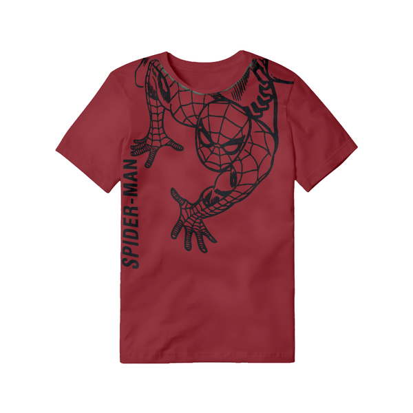 Rose Red Spider-Man Distressed Graphic T-Shirt