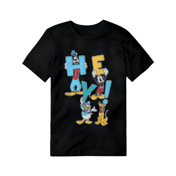 Disney Mickey & Friends "HEY!" Character Graphic T-Shirt