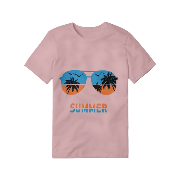 Pale Pink "Summer Vibes" Sunglasses T-Shirt