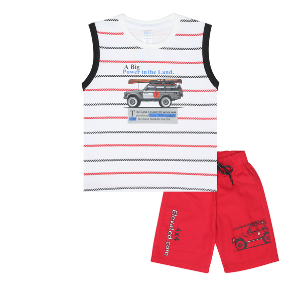 Boys' "Land Cruiser 60 Series" Sleeveless Tee & Elevated 4x4 Shorts Suit