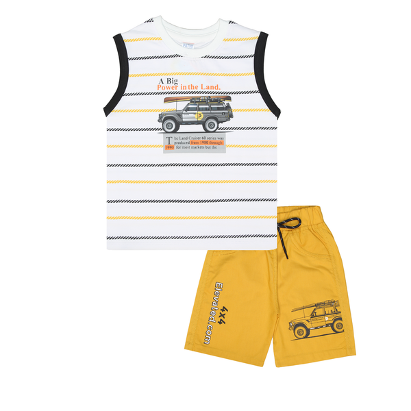 Boys' "Land Cruiser 60 Series" Sleeveless Tee & Elevated 4x4 Shorts Suit