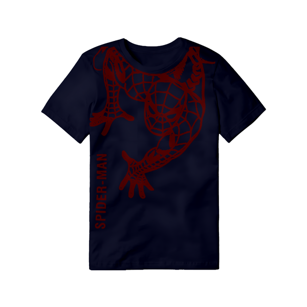 Navy Blue Spider-Man Outline Graphic T-Shirt