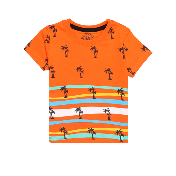 Sunset Escape Palm Print Tee
