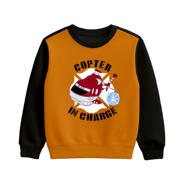 Mustard Copter Print SweatShirt