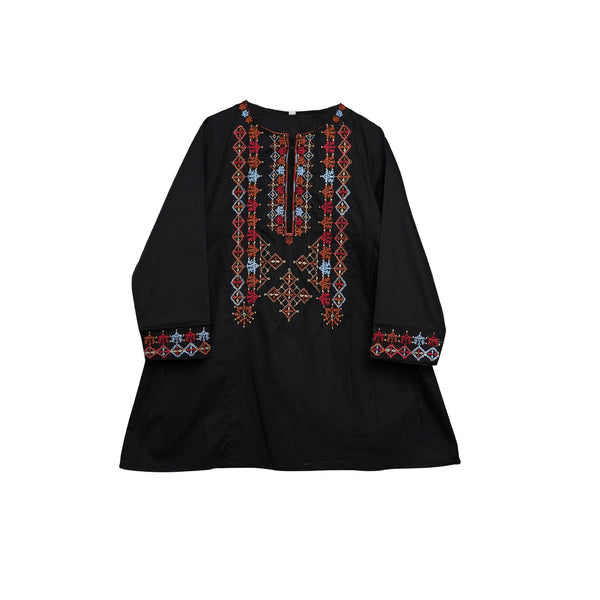 Premium Black & Embroidered Kurti