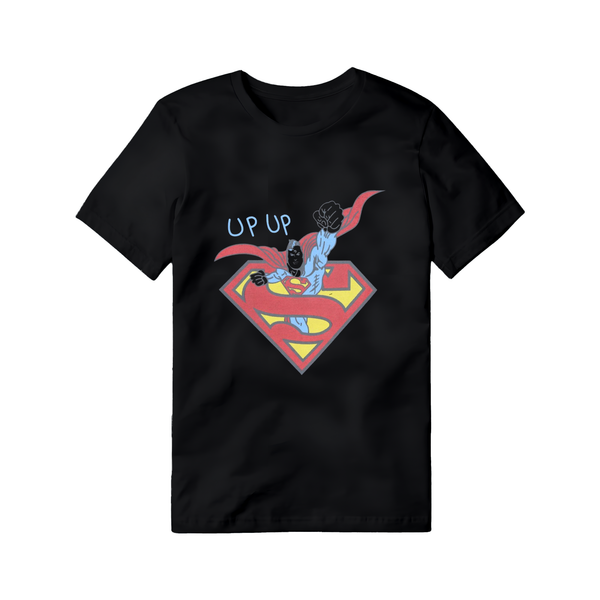 Superman "Up, Up and Away" Dynamic Flight Black T-Shirt