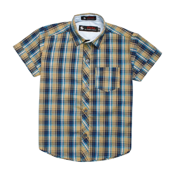 Polo Yellow and blue Causal Shirt