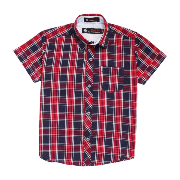 Polo Red and Royal Blue Causal Shirt
