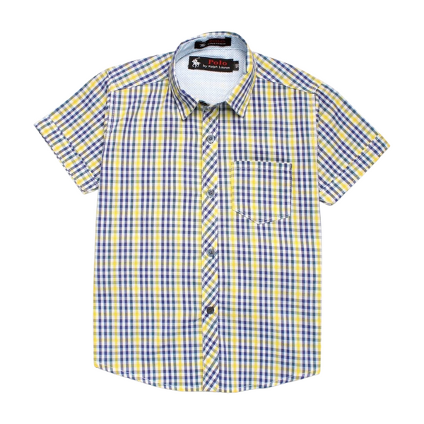 Polo Off-White and Blue Causal Shirt