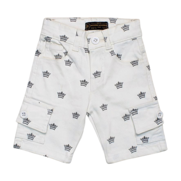 Boys' Crown Print Cargo Shorts