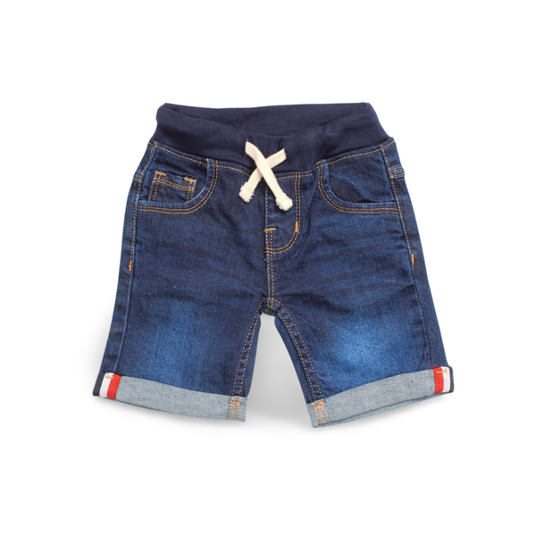 Dark Blue Denim Shorts