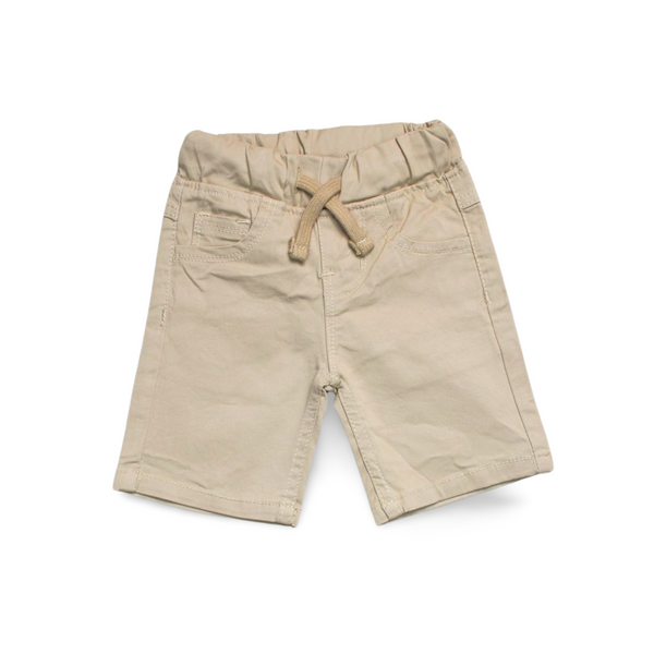 Light Brown Cotton Fabric Shorts (Boys)