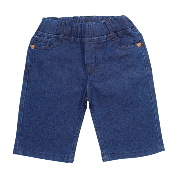 Dark Wash Easy-Wear Denim Shorts