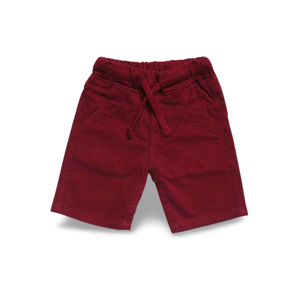 Maroon Cotton Fabric Shorts (Boys)