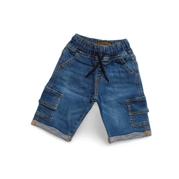 Blue Denim Cargo Shorts