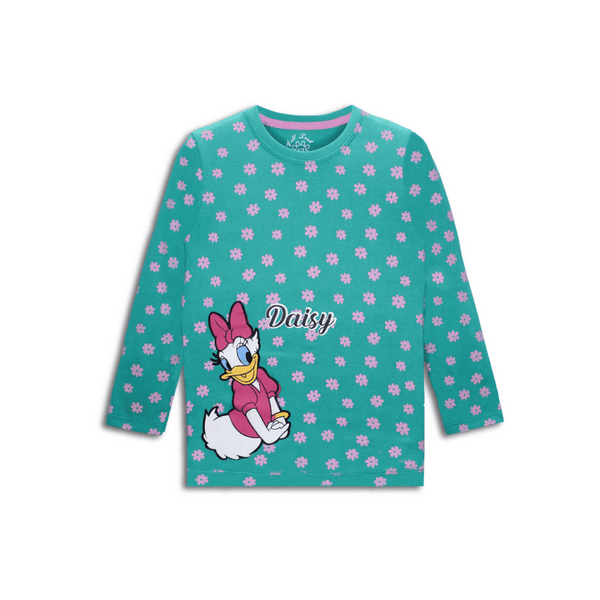 Duck Print Girls Full Seleeve T-Shirt