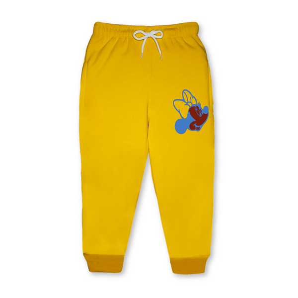 Yellow Mickey Printed Trouser