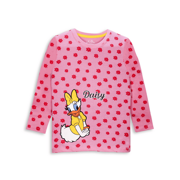 Pink Daisy Full Seleeve T-Shirt