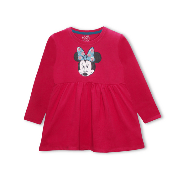 Maroon Mickey Mouse Full Seleeve T-Shirt