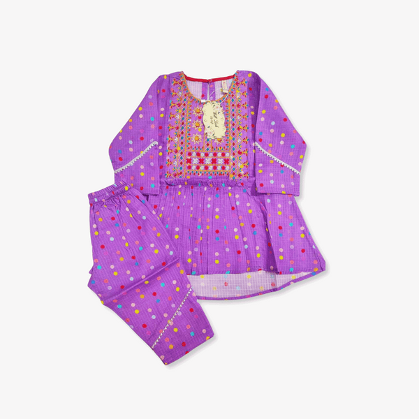 2Pcs Suit Embroidered Kurti