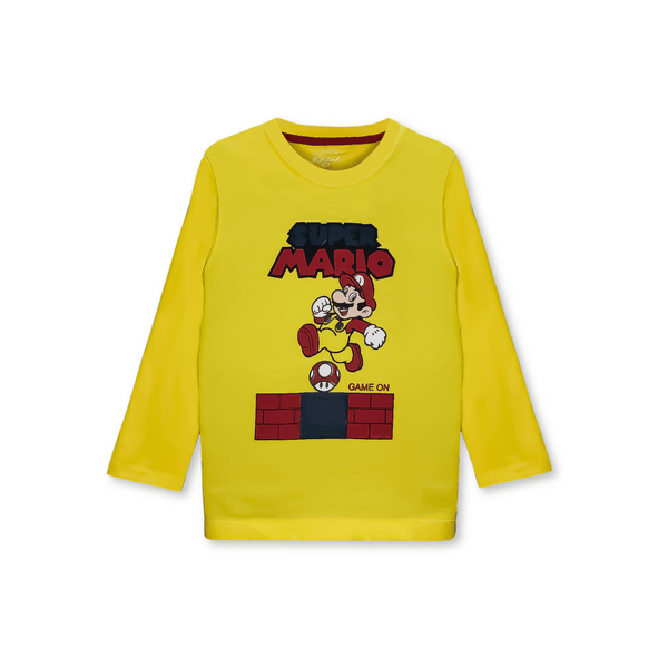 Yellow Super Mario Full Sleeve T-Shirt