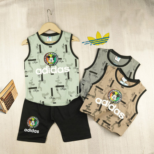 Adidas Mickey & Du Lucky Hope" Sleeveless Top and Shorts Set