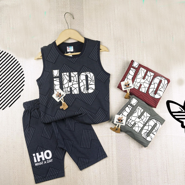 "iHO" Sleeveless Top and Shorts Set