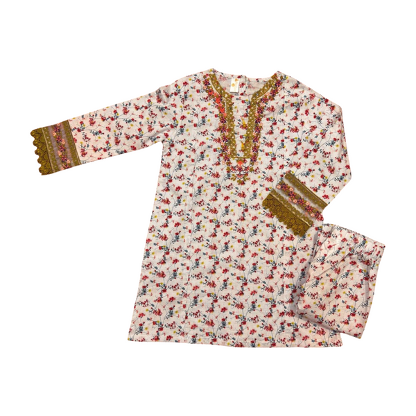 Floral Elegance Printed 2Pc