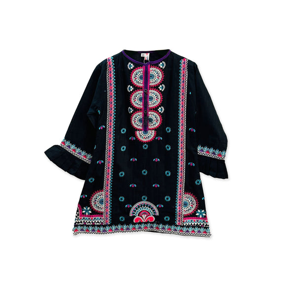 Black Embroidered Kurti