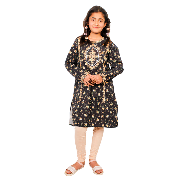 Black Embroidered Kurti