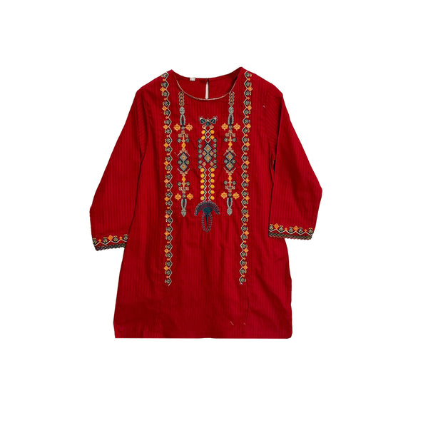 Red Embroidery Kurti