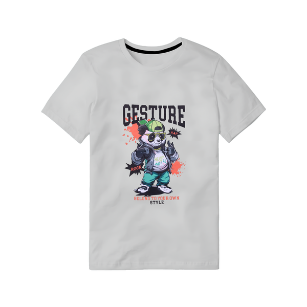 Grey Gesture Rock Raw T-Shirt