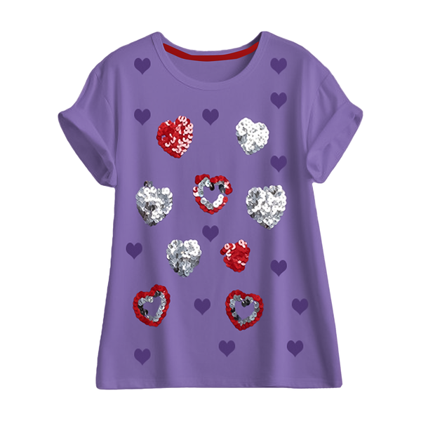 Purple Heart Sequin T-Shirt